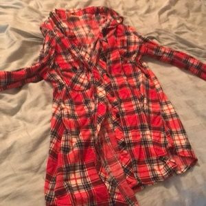 Passport red plaid long sleeve shirt